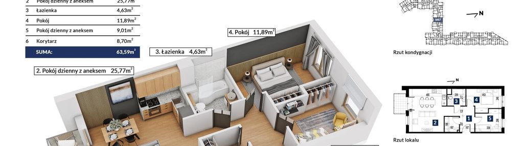 Przestronne mieszkanie dla ciebie i twojej rodziny m-67