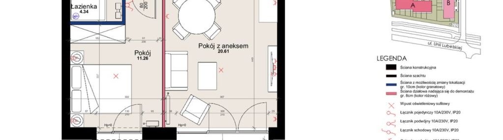 Nowe mieszkanie 40 m² – zielona starołęka, miejsca