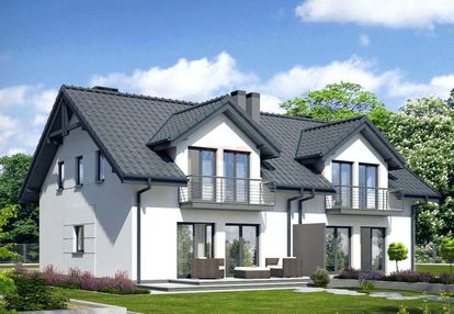 Dom w zabudowie bliźniaczej z dużą działką