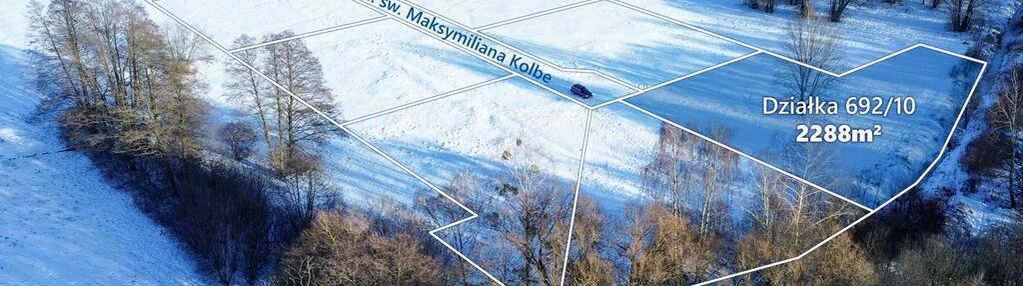 Działka nad rzeką pow. 2288 m2 budy zosine, wz