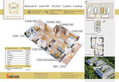 4-pokojowe mieszkanie z balkonem – osiedle aleja bohaterów