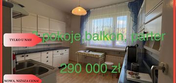 Duże  mieszkanie, parter,balkon,garaż,ogród,cisza.