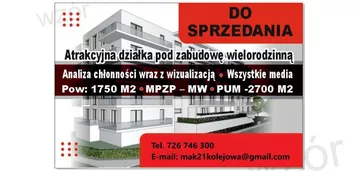 Atrakcyjna działka pod zabudowę wielorodzinną