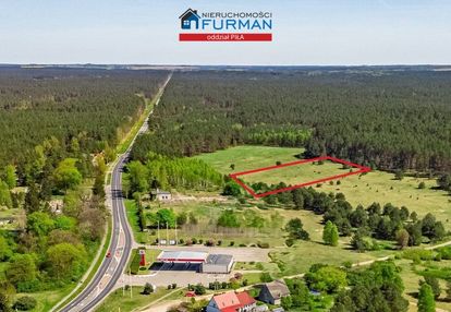 Działka  komercyjna - usługowa,  blisko las