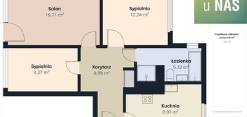 Włókiennicza i parter i 3 pokoje i 64m2 i balkon