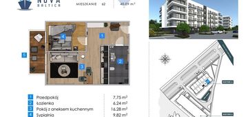 Mieszkanie nova baltica w kołobrzegu, 2 pokoje a62
