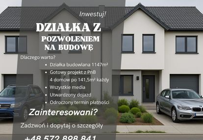 Gotowy projekt 4 domów -teren z pnb -raty
