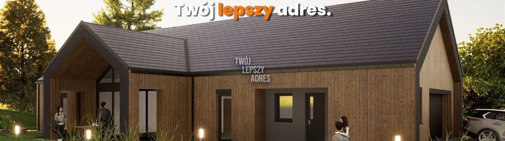 Nowoczesny,parterowy dom z podwójnym garażem,12ar.