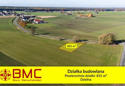 Działka budowlana 831m2 dzielna