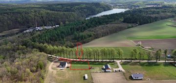 Łapino działka przy lesie nad radunią