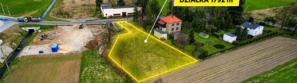 Działka pod dom i usługi, prąd, gaz, ogrodzenie