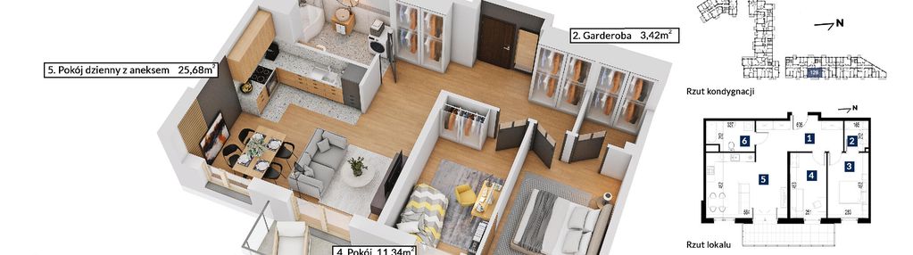 Duże i atrakcyjne mieszkanie m-128