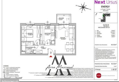 Nowoczesne mieszkanie 42,52 m², 2-3 pokoje, ursus