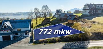 Działka widokowa przy drodze gminnej sierockie