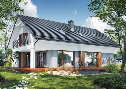 Ekonomiczny w utrzymaniu dom z poddaszem użytkowym