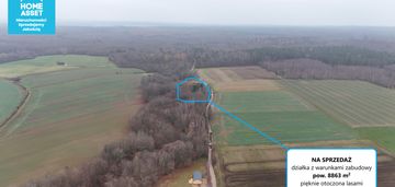 Działka z wz w otoczeniu lasu