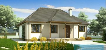 Parterowy dom 100,7m2 z ładną działką.