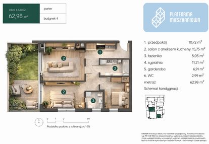Nowe mieszkanie 3 pokoje | ogródek | stare podgórz