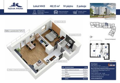 Funkcjonalne mieszkanie dla ciebie m-43