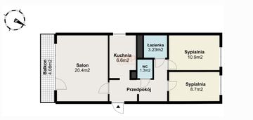 Mieszkanie blisko metra | 60 m2 | 3 pok