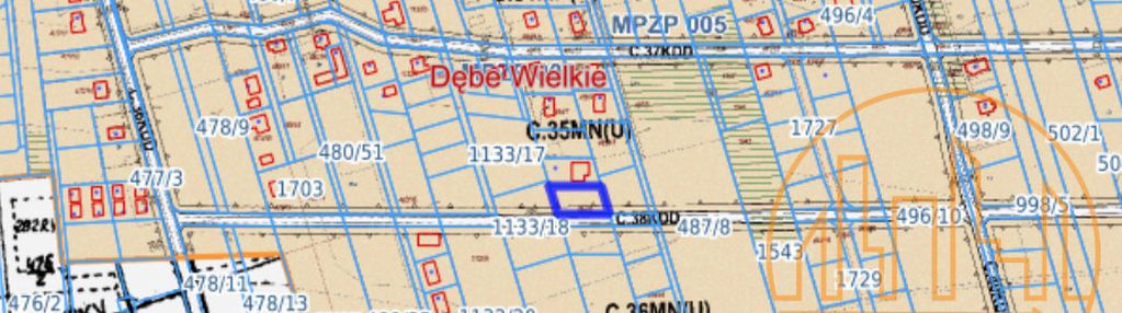 Ostatnia mała działka budowlana w dębie wielkim