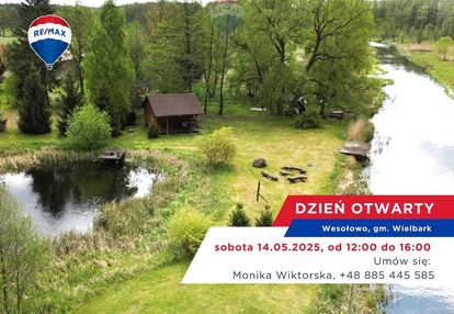 Działka 2300 m² z linią brzegową rzeki / mazury