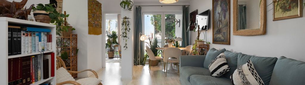 2przestronne zadbane pokoje z ogródkiem