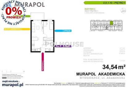 Fordon - 2 pokoje - 34,54m2