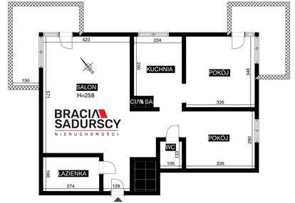 3 pok mieszkanie z 2 balkonami