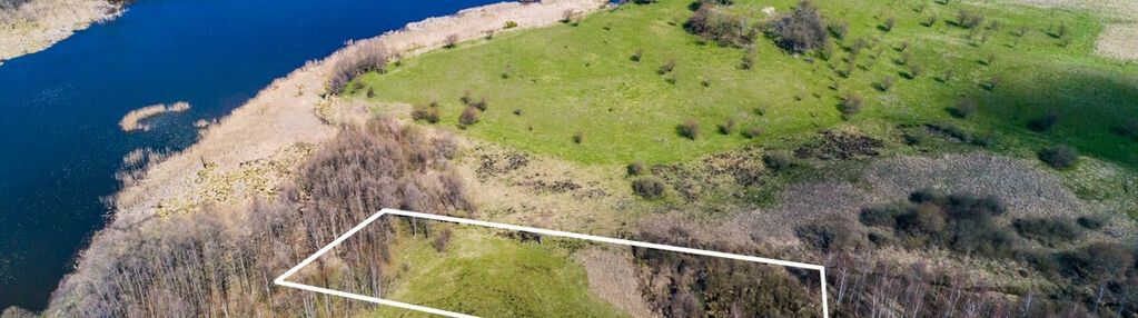 Działka z linią brzegową nad jeziorem sasek wielki