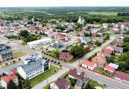 Działka z budynkami centrum|handel-usługi| frampol
