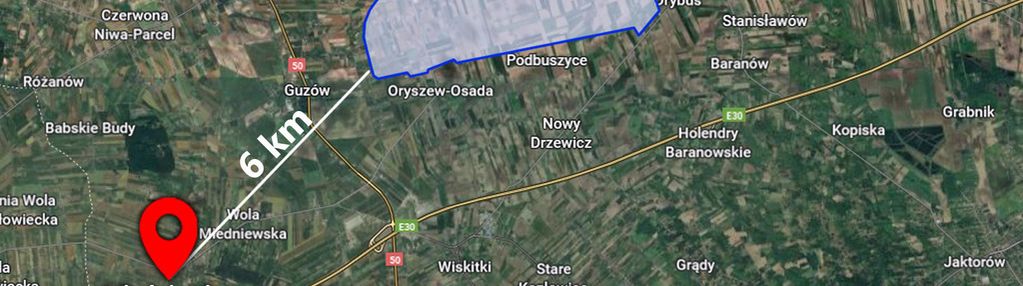 Dla inwestora - teren 1,5ha w sąsiedztwie cpk