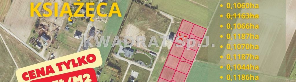 Działka bodowlana o pow. 1022m2 nowa wieś książęca