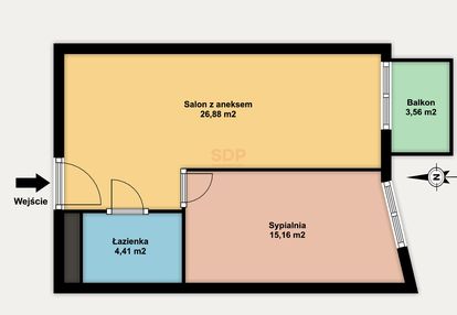45,46 m2 | nowe 2 pokoje | balkon | i piętro | nowa inwestycja