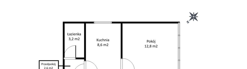 Kawalerka z oddzielną kuchnią - do remontu