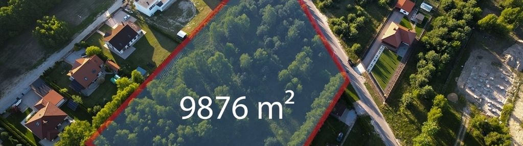Duża działka 9876 m² przy lesie, blisko pabianic