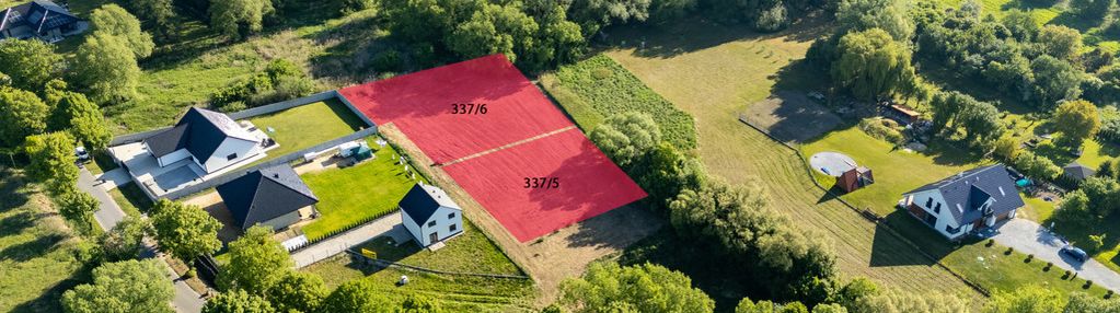 Dwie działki budowlane brzezia łąka, widok na las.