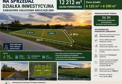 Teren usługowy 1u, 2u duże możliwości inwestycyjne