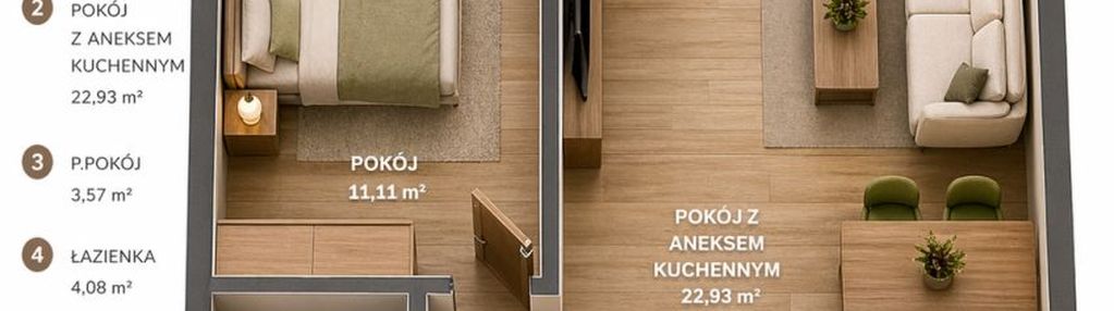 2 pok. 3 m wysokości | ogród | ostatnie mieszkania