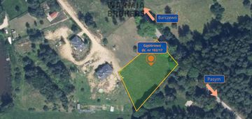 Działka budowlana, dwa jeziora, mpzp - gąsiorowo