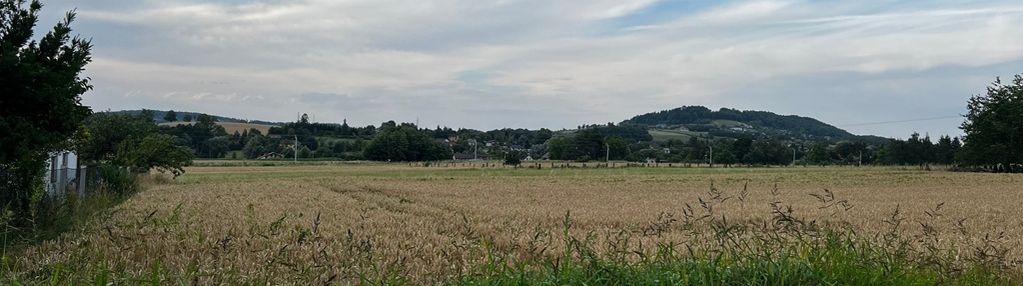 Działka w beskidach, nieopodal lasu.