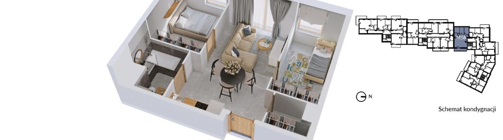 Mieszkanie dostępne od ręki w topowej lokalizacji m-68b