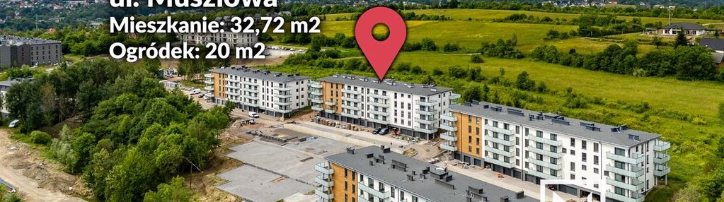 Mieszkanie 33m² z prywatnym ogródkiem ul. muszlowa