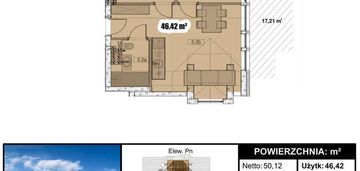 Inwestycja w stanie deweloperskim - 46,42 m2